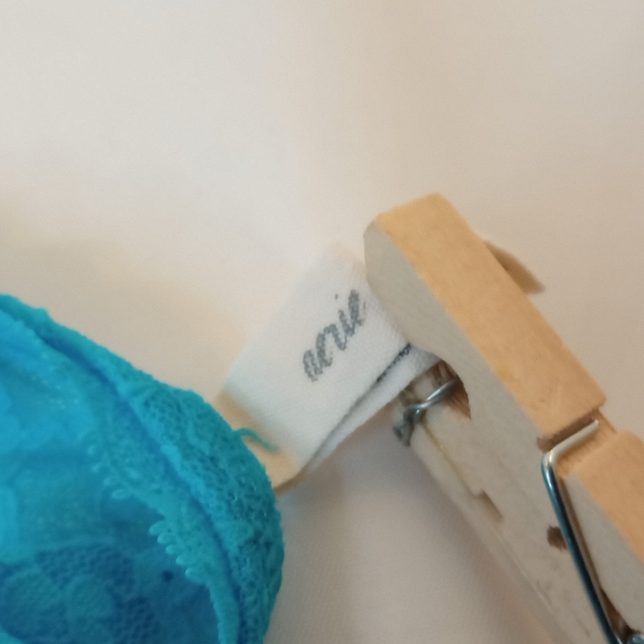 GILLY HICKS AERIE 3 Unlined Lace Bandeaus Strapless Bralettes Blue Lime Green L - Picture 9 of 10